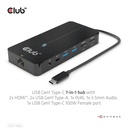 USB-C®5Gbps 7-in-1 hub with 2x HDMI™, 2x USB-A 5Gbps, 1x RJ45, 1x 3.5mm Audio, 1x USB-C® 5Gbps 100W Female port