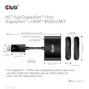 MST hub DisplayPort™ 1.4 to DisplayPort™ + HDMI™ 4K60Hz M/F 