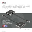 MST hub USB-C®(DP Alt-Mode) to DisplayPort™ + HDMI™ 4K60Hz M/F 