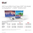 MST hub USB-C®(DP Alt-Mode) to DisplayPort™ + HDMI™ 4K60Hz M/F 