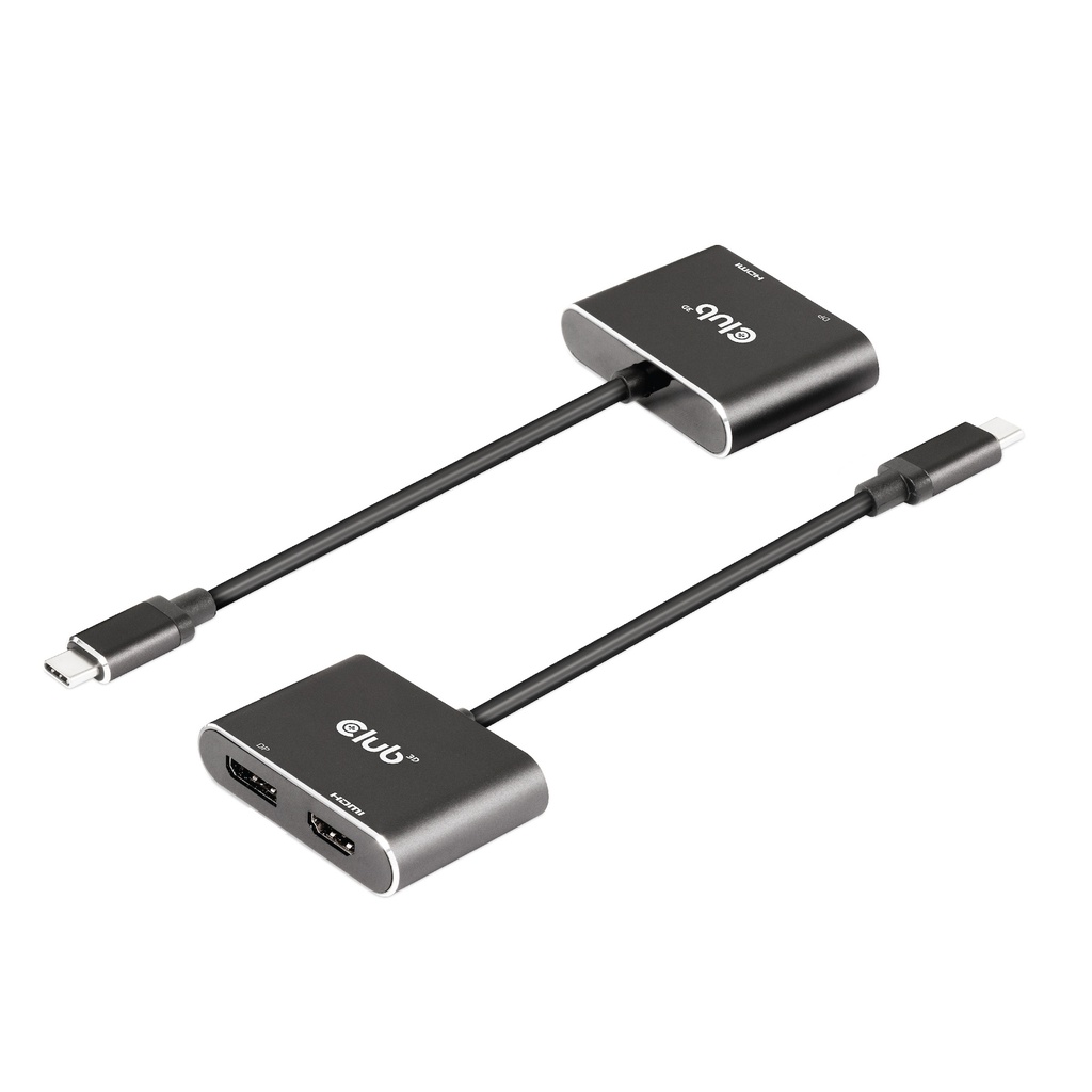 MST hub USB-C®(DP Alt-Mode) to DisplayPort™ + HDMI™ 4K60Hz M/F 