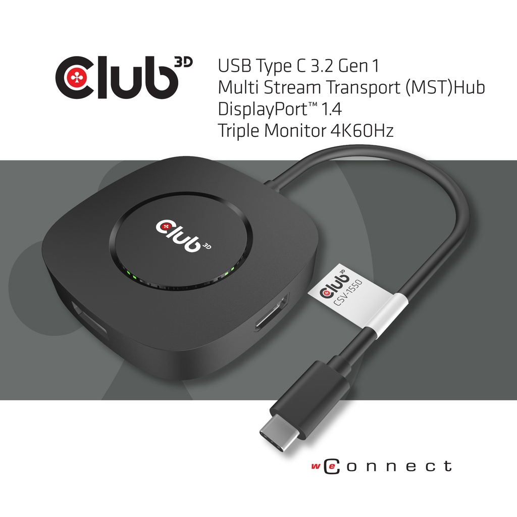 USB-C®Multi Stream Transport (MST)Hub DisplayPort™1.4 Triple Monitor