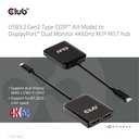 USB-C®(DP Alt-Mode) to DisplayPort™ Dual Monitor 4K60Hz M/F MST hub
