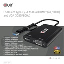 USB-C®/A 5Gbps to Dual HDMI™ (4K/30Hz) / VGA (1080/60Hz)