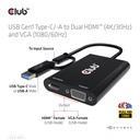 USB-C®/A 5Gbps to Dual HDMI™ (4K/30Hz) / VGA (1080/60Hz)