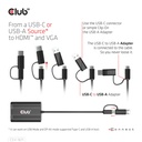 USB-C®/A 5Gbps to Dual HDMI™ (4K/30Hz) / VGA (1080/60Hz)
