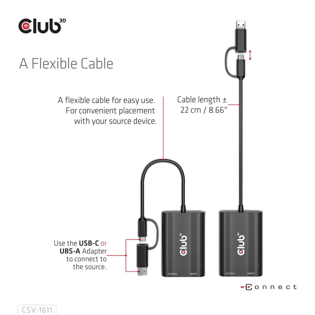 USB-C®/A 5Gbps to Dual HDMI™ (4K/30Hz) / VGA (1080/60Hz)