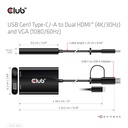 USB-C®/A 5Gbps to Dual HDMI™ (4K/30Hz) / VGA (1080/60Hz)