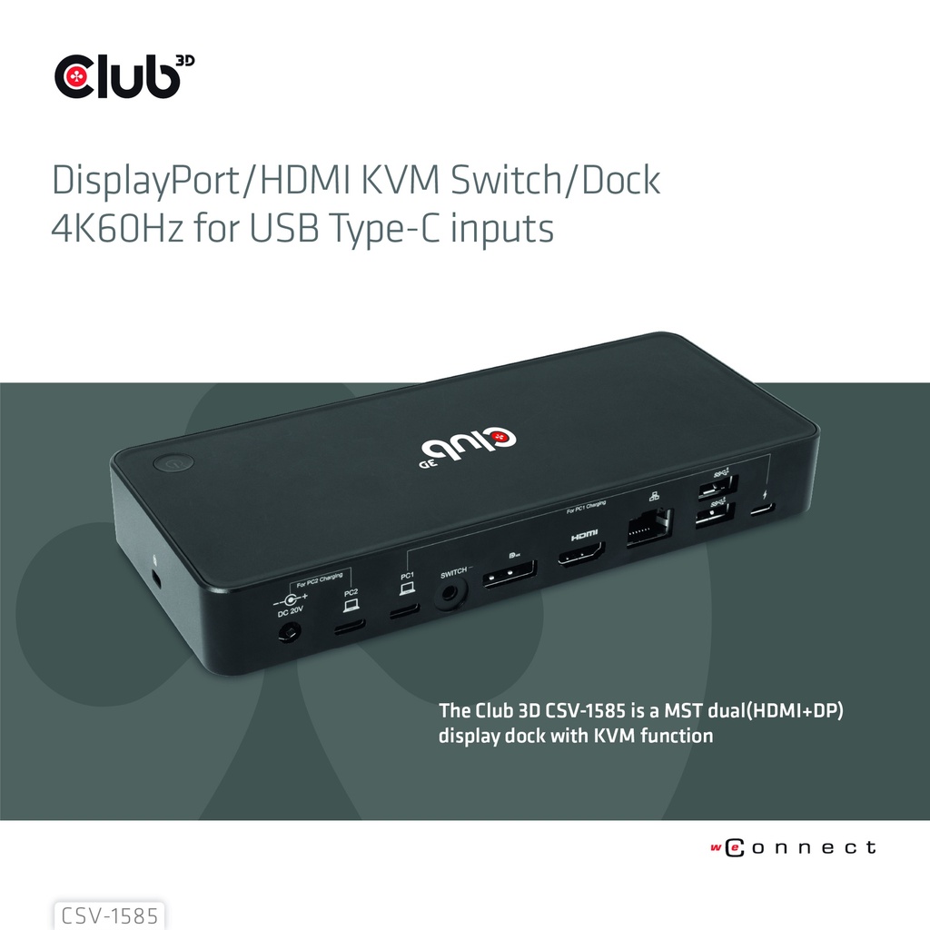 USB-C® KVM Switch to HDMI™ 4k 60Hz DP 4K 60Hz