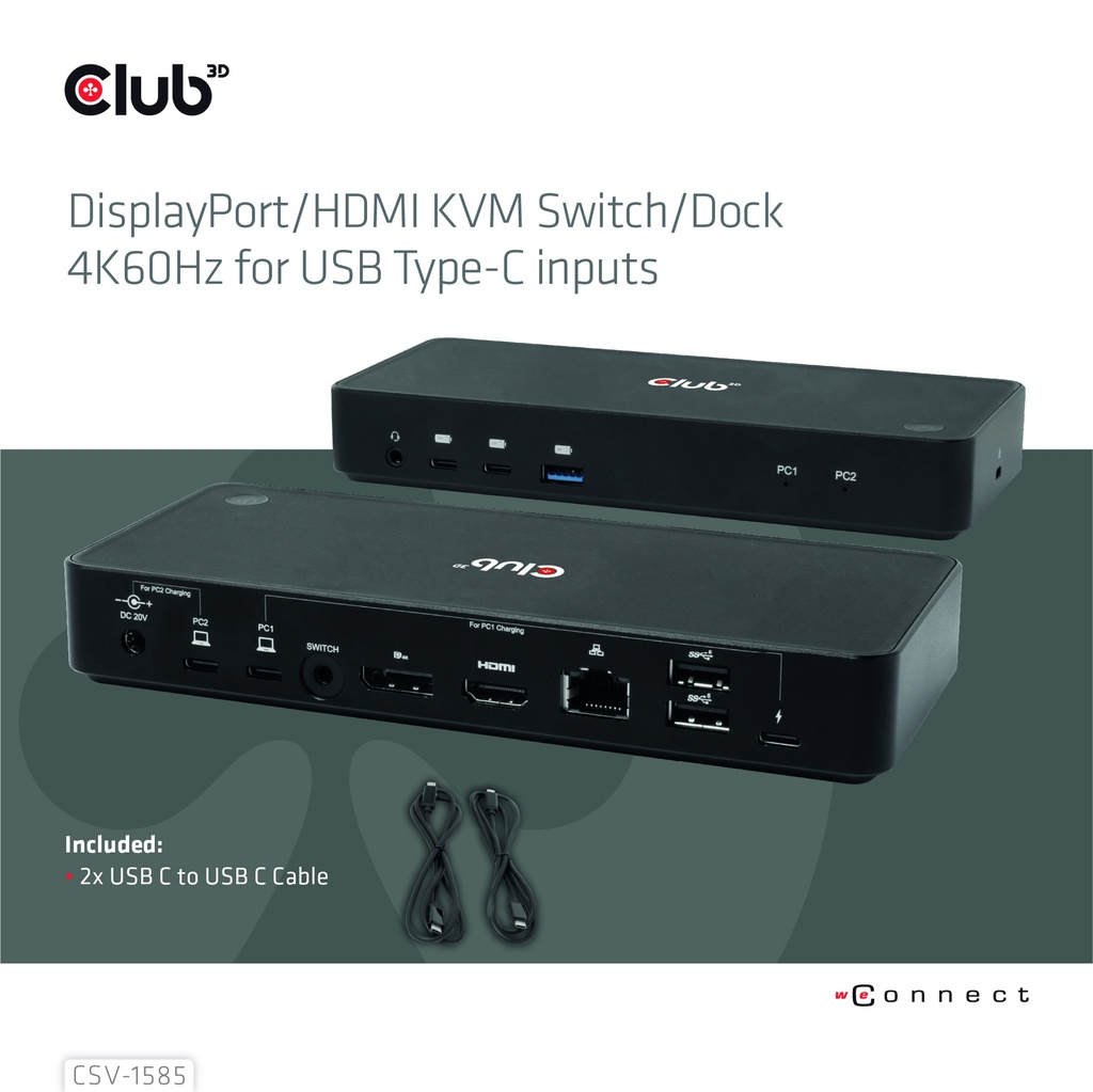 USB-C® KVM Switch to HDMI™ 4k 60Hz DP 4K 60Hz