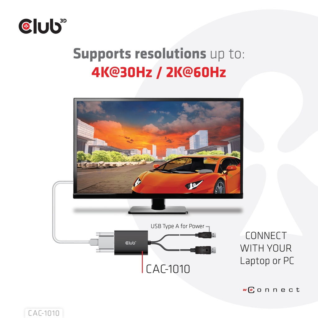 DisplayPort™ to Dual Link DVI-D HDCP ON version Active Adapter M/F 