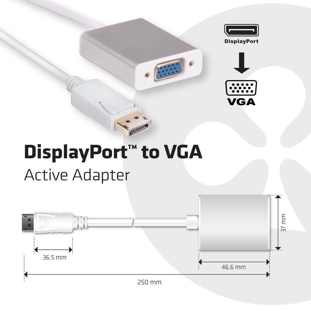 DisplayPort™ to VGA Active Adapter