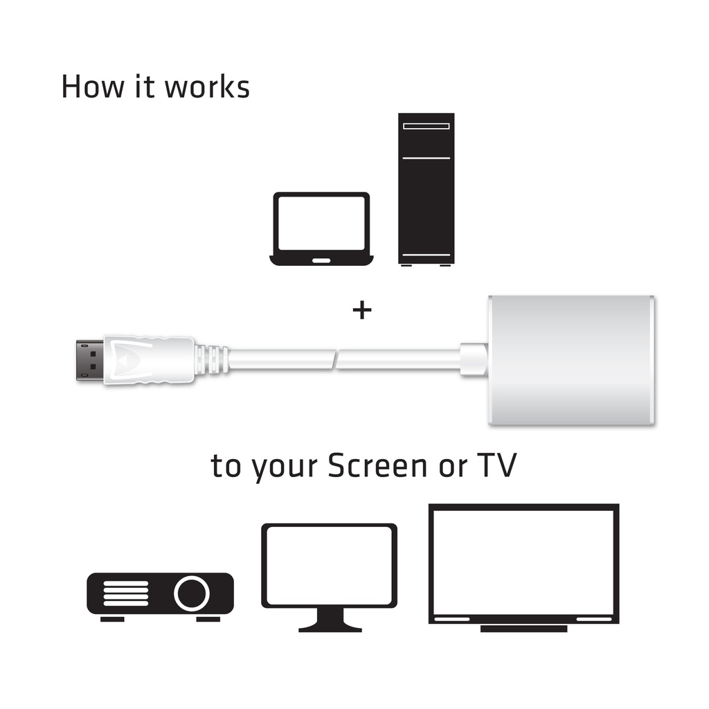 DisplayPort™ to VGA Active Adapter