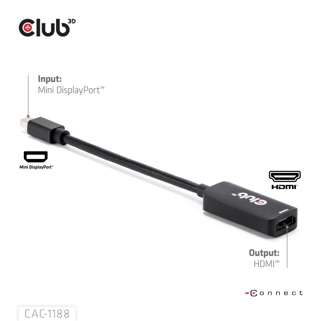 Mini DisplayPort™ 1.4 to HDMI™ 8K60Hz M/F Adapter