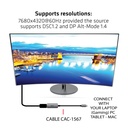 USB-C® to DisplayPort™ 1.4 8K60Hz HBR3 Active Adapter