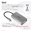 USB-C® to Dual Link DVI-D HDCP OFF version Active Adapter M/F for Apple Cinema Displays