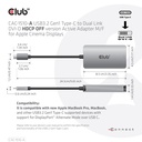 USB-C® to Dual Link DVI-D HDCP OFF version Active Adapter M/F for Apple Cinema Displays