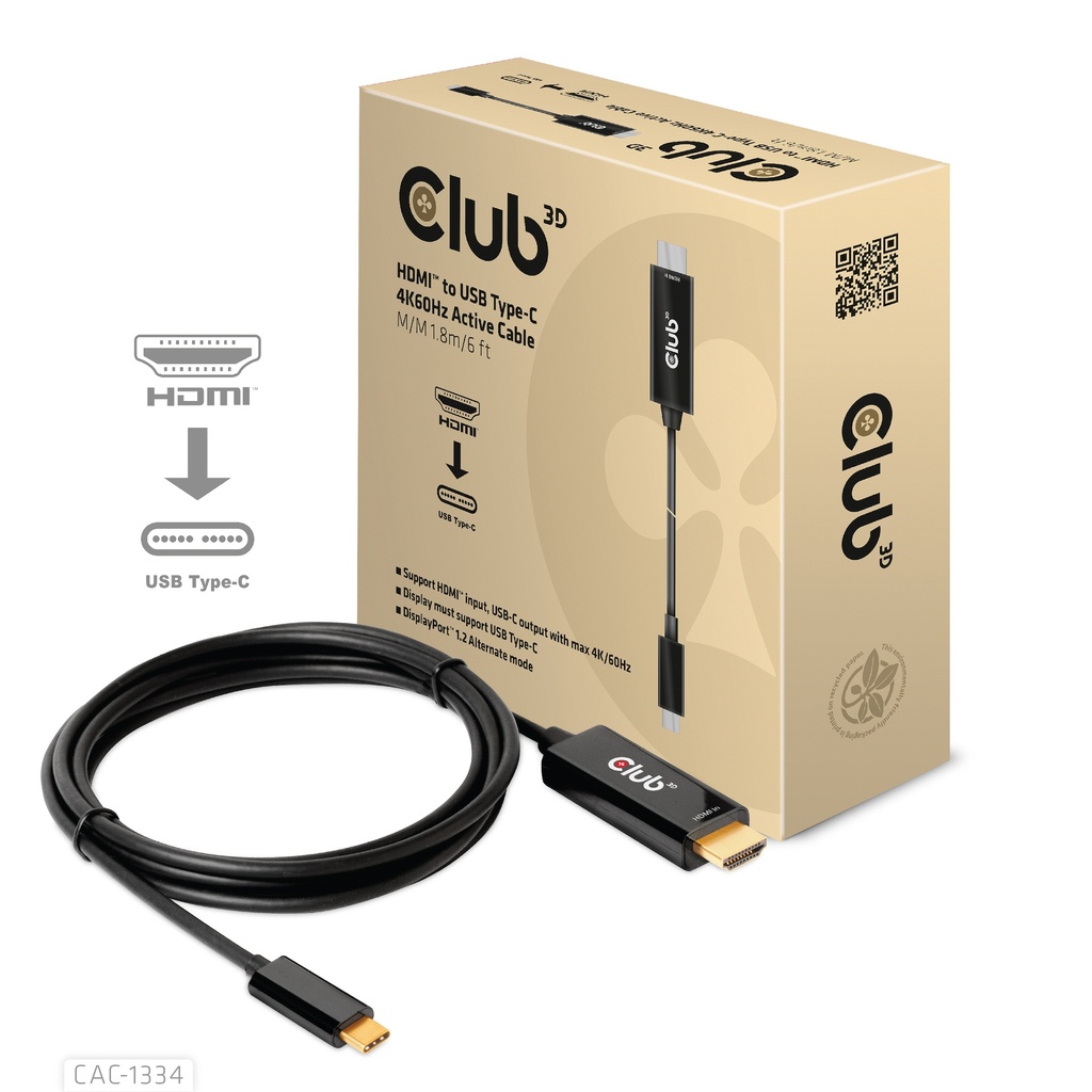 CAC-1334 HDMI™ to USB‑C® 4K60Hz Active Cable M/M 1.8m/5.91ft