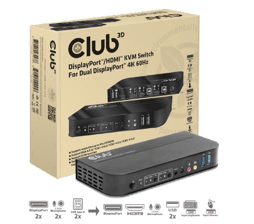 CSV-7210 DisplayPort™/HDMI™ KVM Switch for Dual DisplayPort™ 4K60Hz