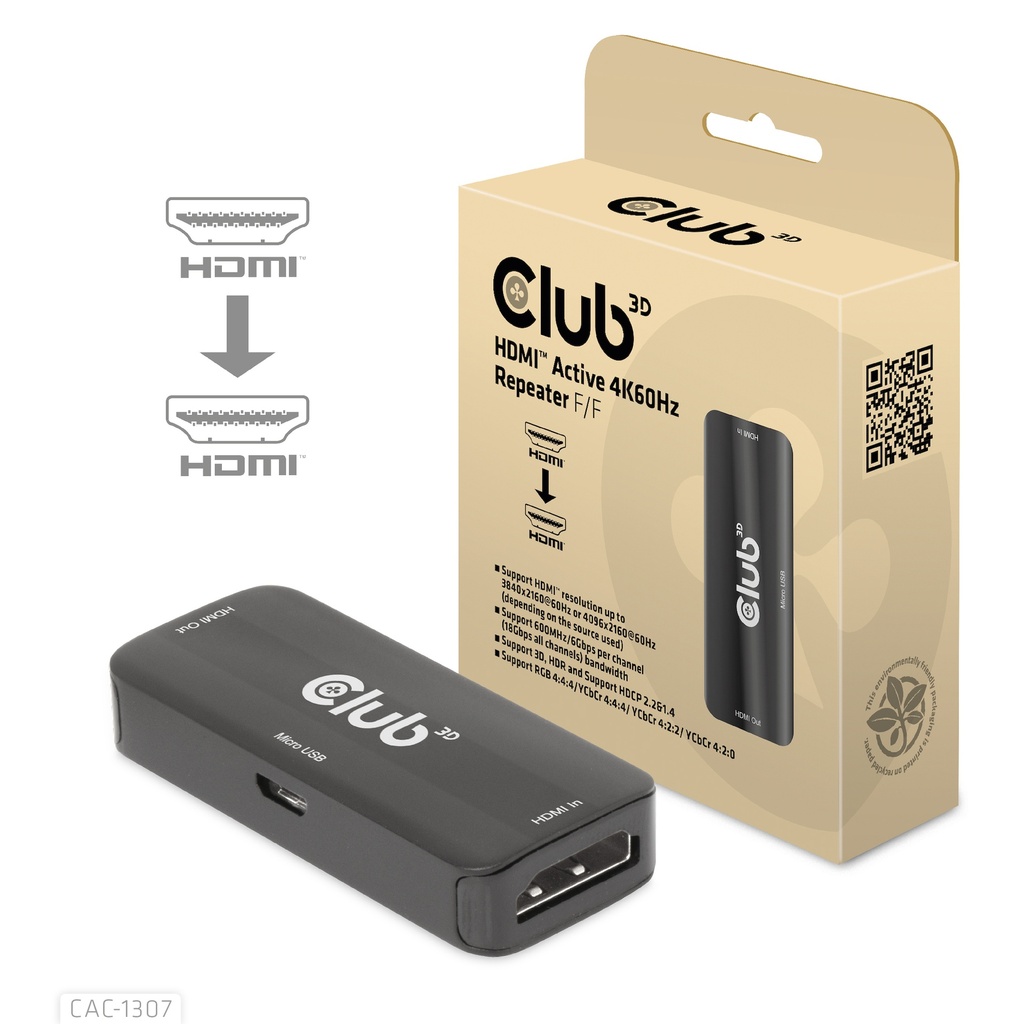 CAC-1307 HDMI™ Active Repeater 4K60Hz F/F