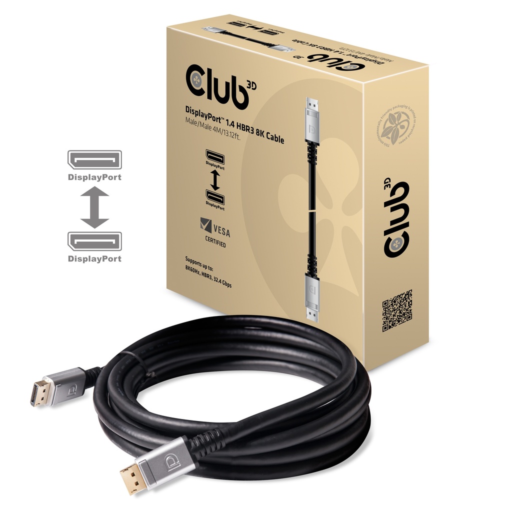 CAC-1069 DisplayPort™ 1.4 HBR3 8K Cable M/M 4m/13.12ft