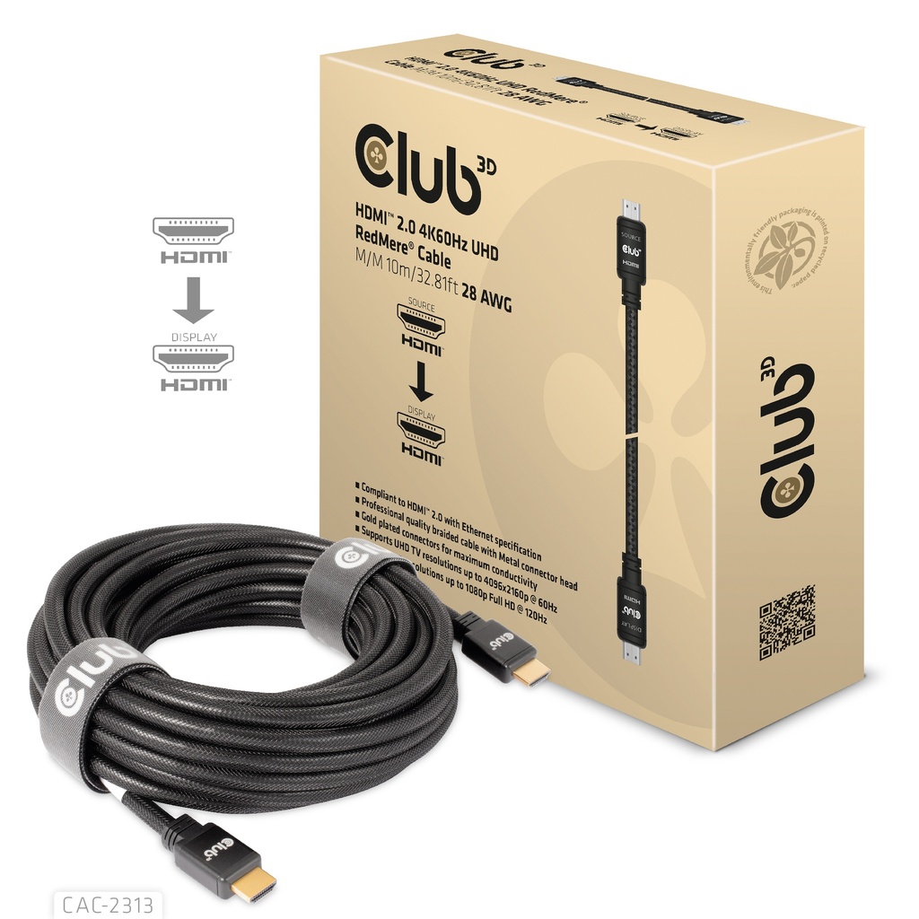 CAC-2313 HDMI™ 2.0 4K60Hz UHD RedMere Cable 10m/32.81ft