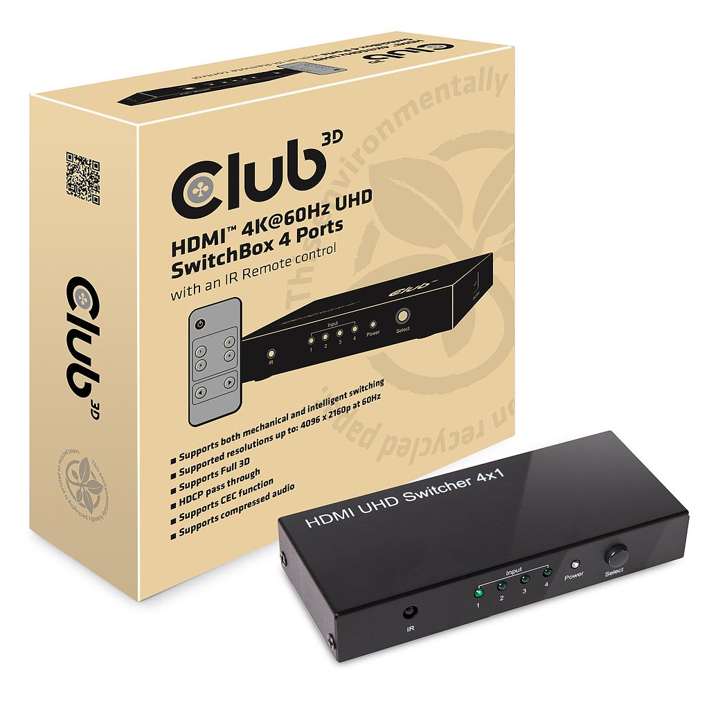  CSV-1370 HDMI™ 2.0 UHD Switchbox 4 Ports 