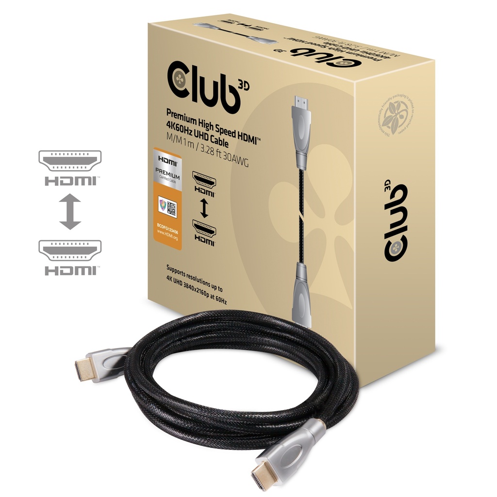 CAC-1311 Premium High Speed HDMI™ 4K60Hz UHD Cable 1m/3.28ft