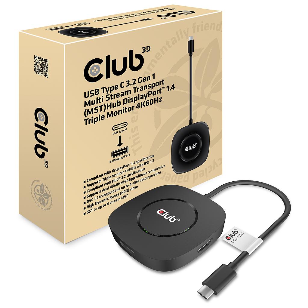  CSV-1550 USB‑C® MST Hub DisplayPort™ 1.4 Triple Monitor 