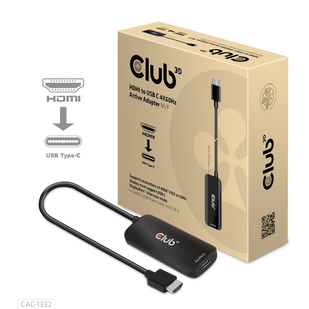 CAC-1332 HDMI™ to USB‑C 4K60Hz Active Adapter M/F