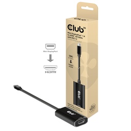 [CAC-1186] CAC-1186 Mini DisplayPort™ 1.4 to HDMI™ 4K120Hz DSC1.2 Active Adapter M/F