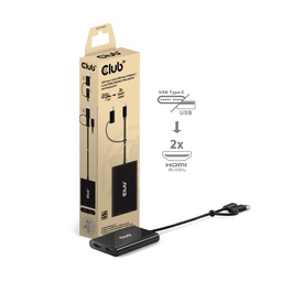[CSV-1475] CSV-1475 USB‑C® with USB‑A Adapter to Dual HDMI™ 4K60Hz Video Splitter DisplayLink®