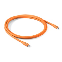 [CAC-3000]  CAC-3000 USB4 Gen2x2 Type‑C Bi‑Directional Orange 4K60Hz 20Gbps PD 240W EPR 2m 