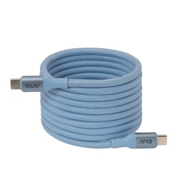 [CAC-3030] CAC-3030 USB‑C® Magnetic‑Coil Cable 240W PD 3.1 Blue 2m/6.56ft