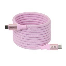 [CAC-3031] CAC-3031 USB‑C® Magnetic‑Coil Cable 240W PD 3.1 Pink 2m/6.56ft