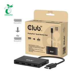 [CSV-7400] CSV-7400 DisplayPort™ Quad Monitor MST Hub 4×4K30