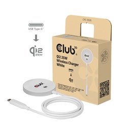 [CAC-3026] CAC-3026 Qi2 25W Wireless Charger White Qi Certified MagSafe Compatible Magnetic Pad