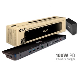 [CSV-1564W100]  CSV-1564W100 USB‑C® 5Gbps Triple Display Dynamic PD Charging Dock 100W 